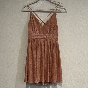 Elegant Copper/Rose Gold Cocktail Dress
